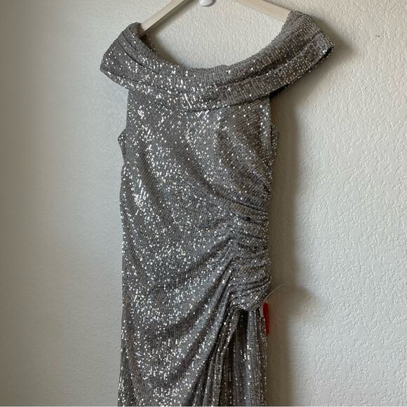Ieena for Mac Duggal One-Shoulder Sequin Gown - Picture 5 of 6